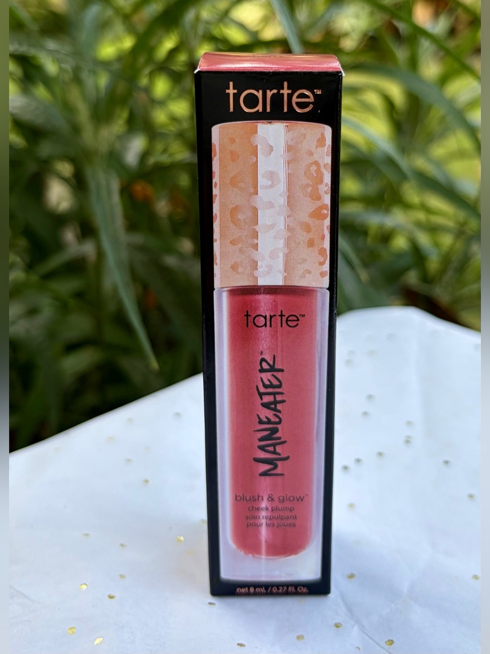 NIB TARTE Maneater Blush & Glow Cheek Plump — Rose-Pink